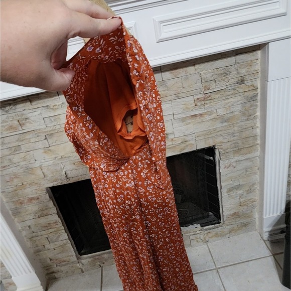 Piper and Scoot spicy mustard and white flora midil boho dress size small new!!! - Picture 5 of 7